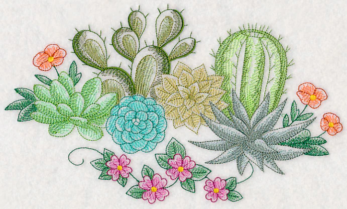Succulents and Cacti (Toile) - Image 2