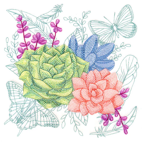 Succulents in Watercolor Medley - Image 9