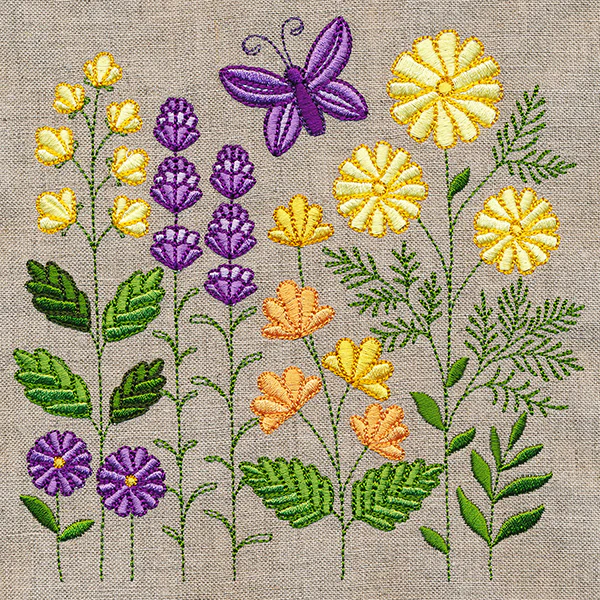 Summer Blossoms and Butterfly - Image 3