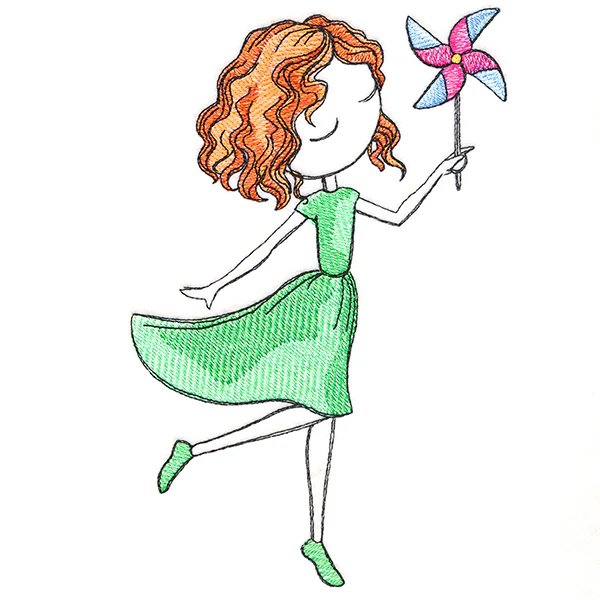Summer Breeze Beauty with Pinwheel