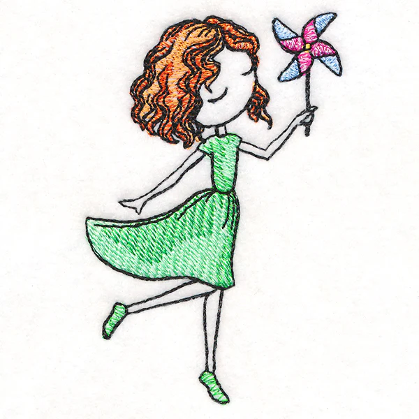 Summer Breeze Beauty with Pinwheel - Image 3