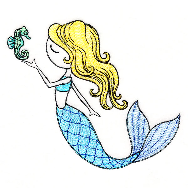 Summer Breeze Mermaid with Seahorse - Image 2