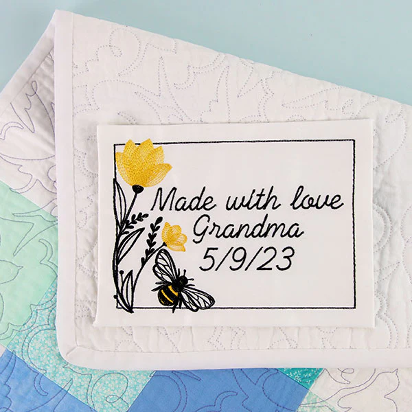 Summer Buzz Bee Quilt Label - Image 4