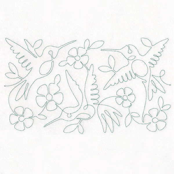 Summer Garden - Hummingbirds (Edge-to-Edge Quilting)
