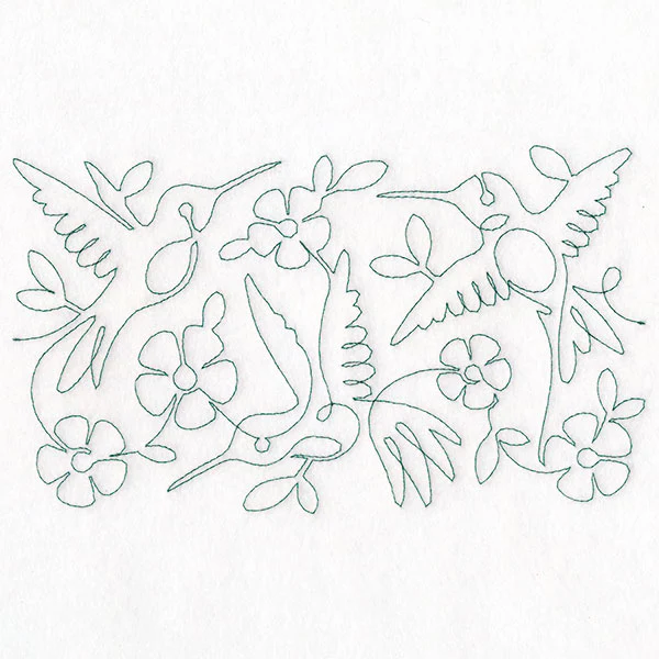 Summer Garden - Hummingbirds (Edge-to-Edge Quilting) - Image 3