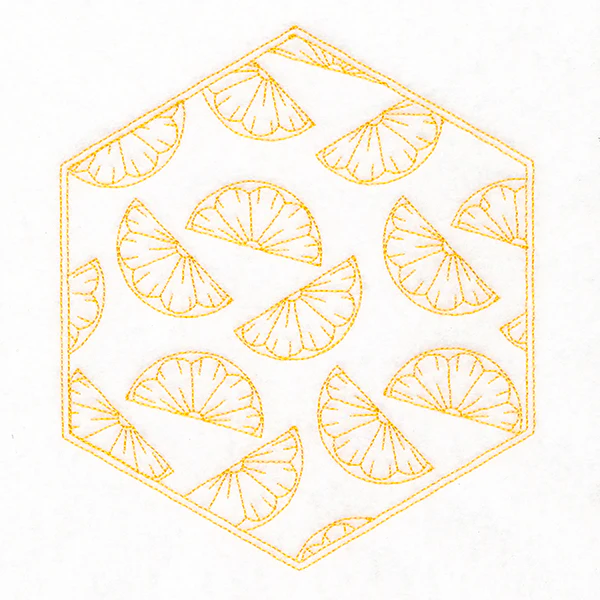 Sweet Fruit Quilt Hexagon - Lemon Slices - Image 3