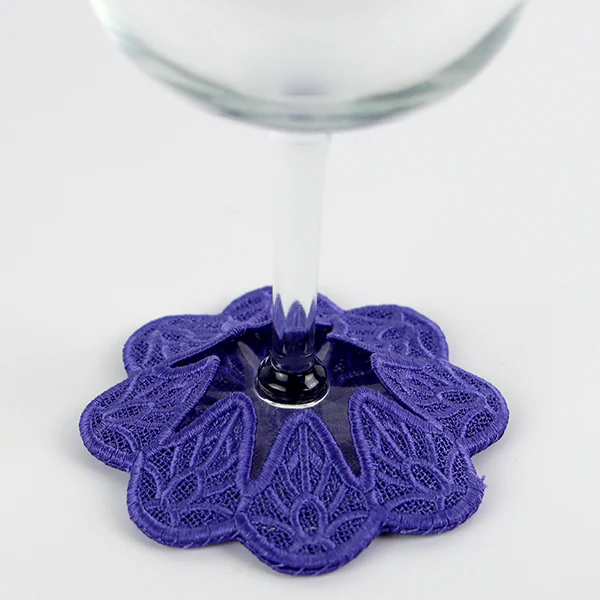 Summer Petals Wine Glass Coaster (Lace) - Image 7