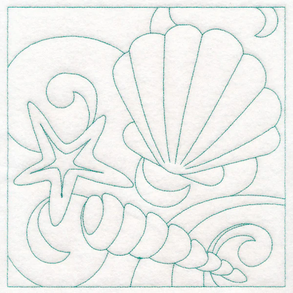 Summer Quilting - Seashells (Double Run)