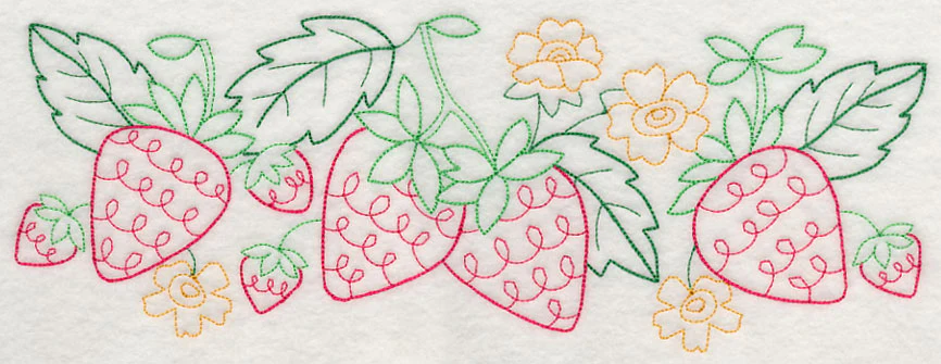 Summer Strawberry Border (Vintage)