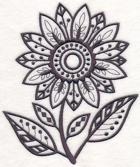 Summer Sunflower (Blackwork) - Image 2