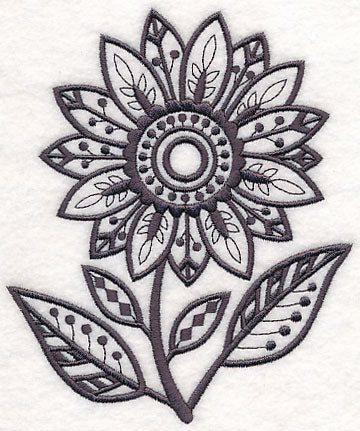 Summer Sunflower (Blackwork) - Image 4