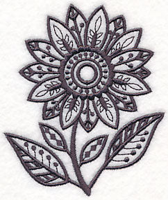 Summer Sunflower (Blackwork) - Image 5