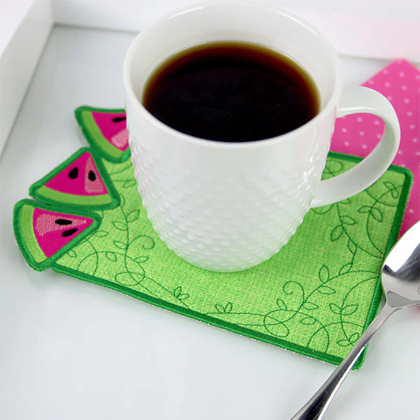 Summer Watermelon Mug Rug (In-the-Hoop) - Image 4