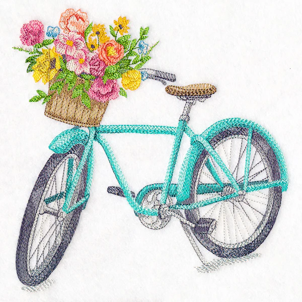 Summer Wildflowers Bouquet Bicycle - Image 2