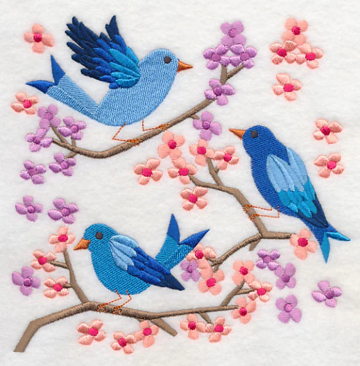 Summertime Bluebirds and Blooms 3 - Image 2