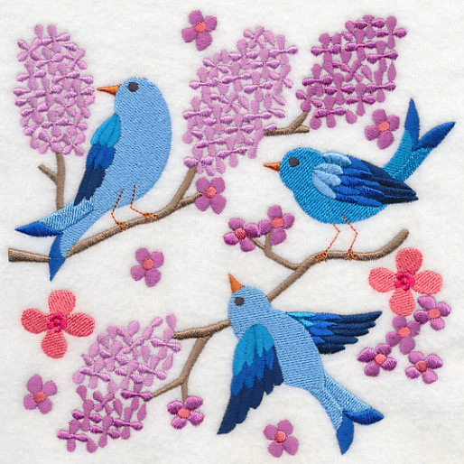 Summertime Bluebirds and Blooms 8 - Image 2