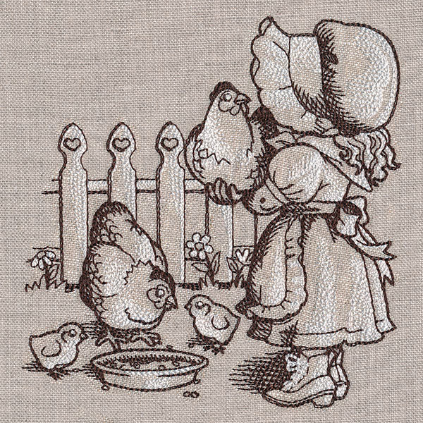 Sunbonnet Sue Farming Chickens - Image 4