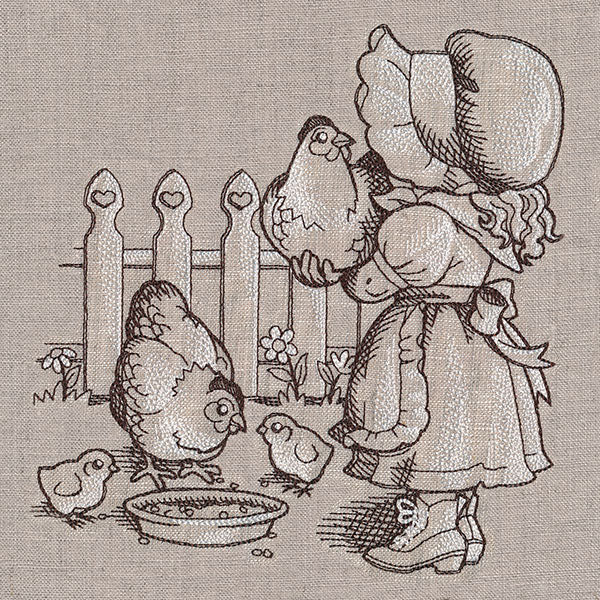 Sunbonnet Sue Farming Chickens - Image 5