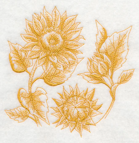 Sunflower Botanical (Toile) - Image 3