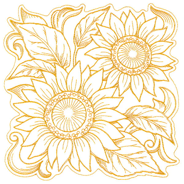 Sunflowers in Autumn Square - Image 2