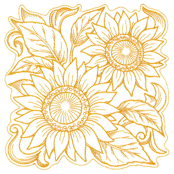 Sunflowers in Autumn Square - Image 3