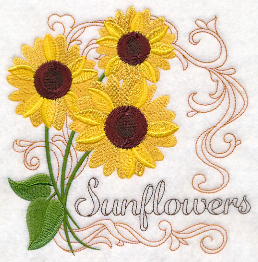Sunflowers with Flourish - Image 2