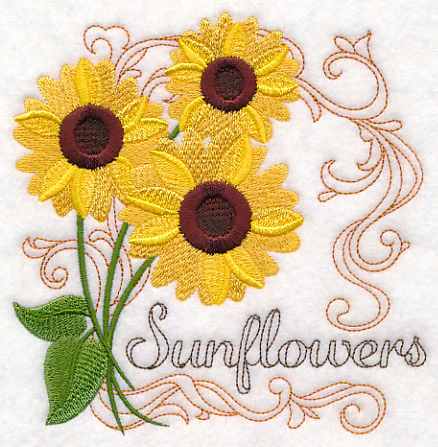 Sunflowers with Flourish - Image 3