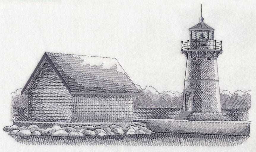 Sunken Rock Lighthouse Sketch (New York) - Image 5