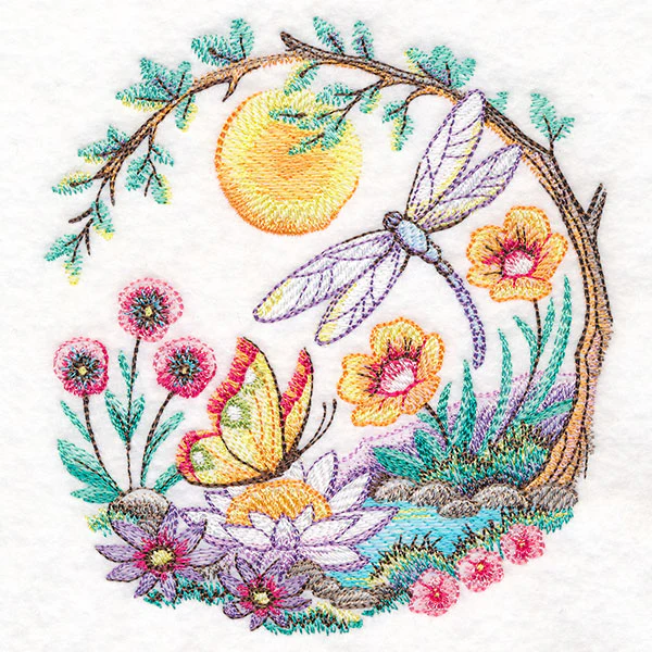Sunset Glade Dragonfly and Butterfly Wreath - Image 7