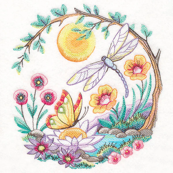 Sunset Glade Dragonfly and Butterfly Wreath - Image 9