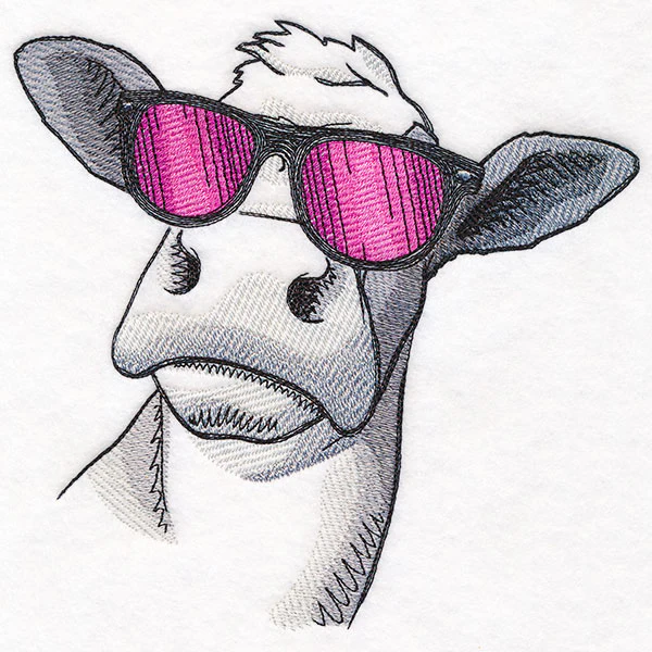 Sunshine and Sunglasses Cow - Image 2