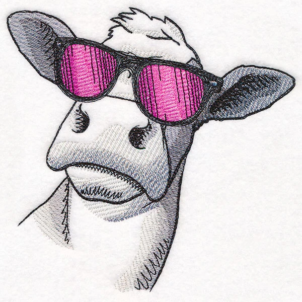 Sunshine and Sunglasses Cow - Image 3