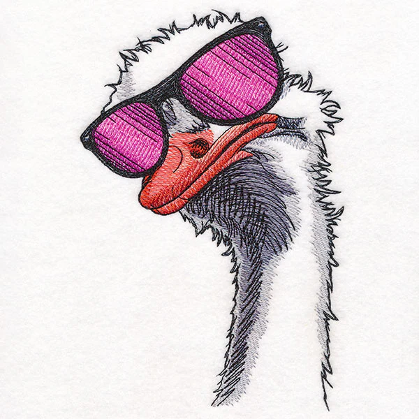 Sunshine and Sunglasses Ostrich - Image 3