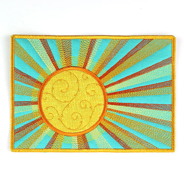 Sunshine & Stitches Mug Rug (In-the-Hoop) - Image 3