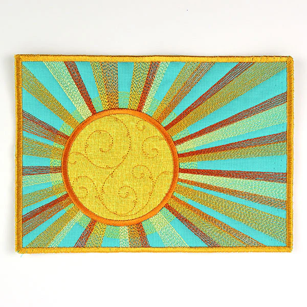 Sunshine & Stitches Mug Rug (In-the-Hoop) - Image 5