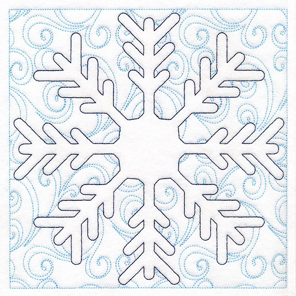 Surrounded by Swirls of Magic Christmas Snowflake Quilting (Double Run) - Image 11