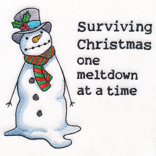 Surviving Christmas One Meltdown at a Time Snowman - Image 3