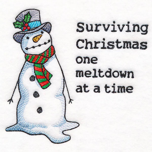 Surviving Christmas One Meltdown at a Time Snowman - Image 4