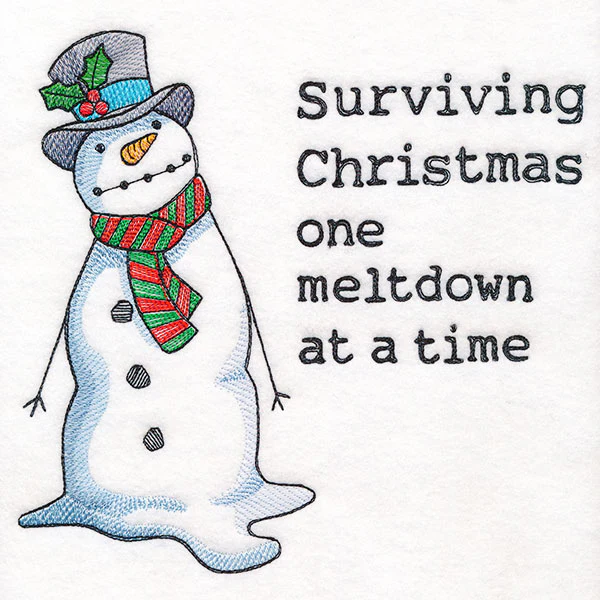 Surviving Christmas One Meltdown at a Time Snowman - Image 5