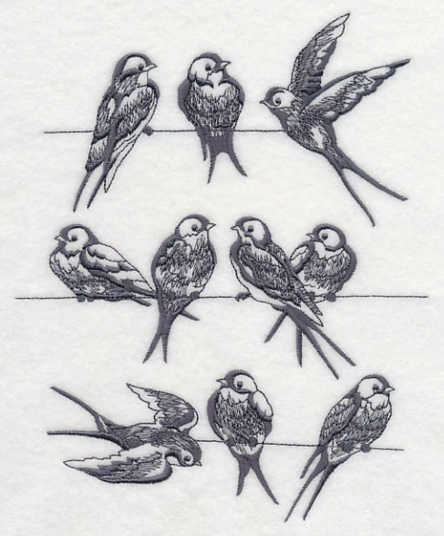 Swallows on a Wire - Image 2