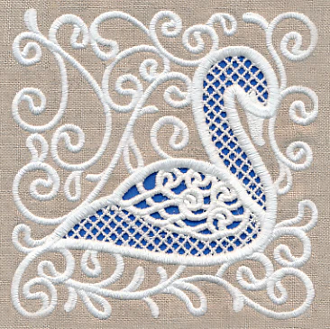Swan Beauty Square (Cutwork) - Image 4