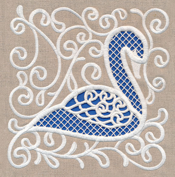 Swan Beauty Square (Cutwork) - Image 5