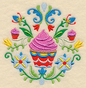 Swedish Folk Art - Cupcakes - Image 5