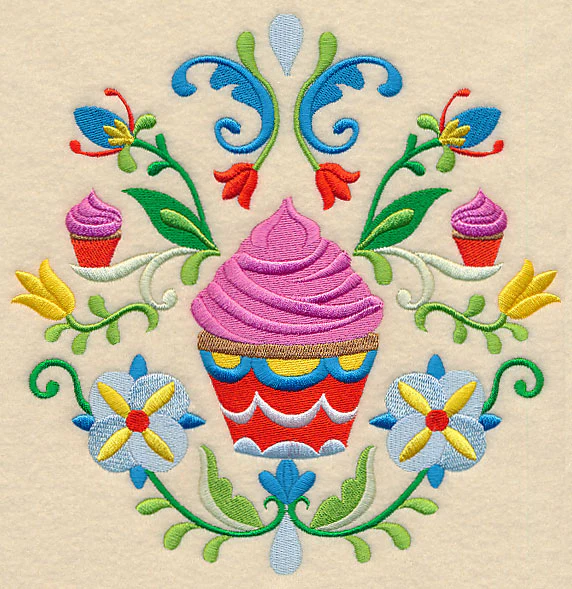Swedish Folk Art - Cupcakes - Image 6