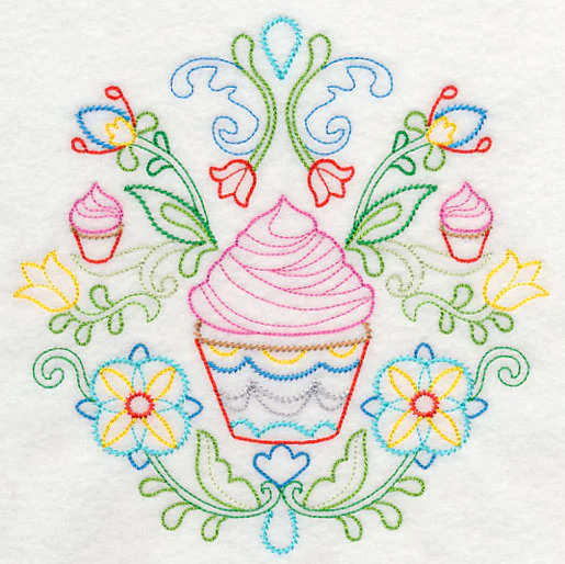 Swedish Folk Art - Cupcakes (Vintage) - Image 2