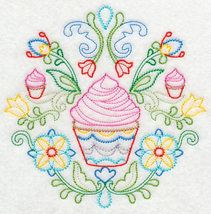 Swedish Folk Art - Cupcakes (Vintage) - Image 3