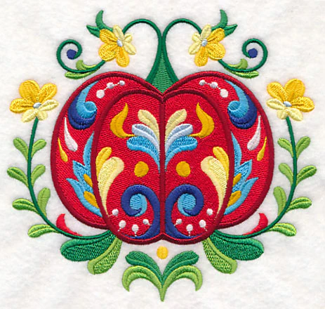 Swedish Folk Art Pumpkin - Image 2