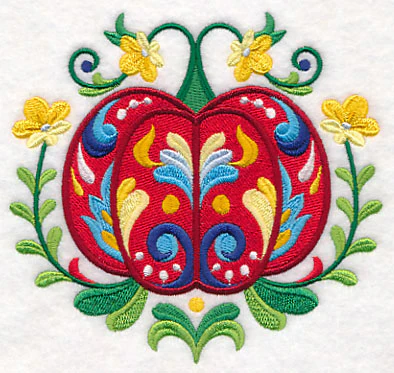 Swedish Folk Art Pumpkin - Image 3