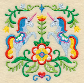 Swedish Folk Art - Unicorns - Image 5