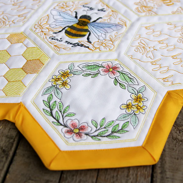 Sweet As Can Bee Quilt Hexagon 1 - Image 6